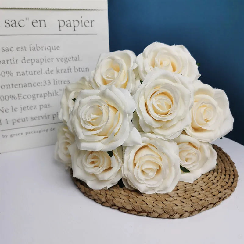 bouquet de roses artificielles pour mariage et décoration intérieure