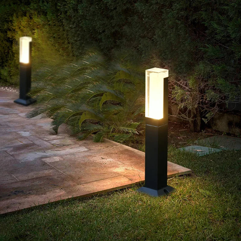 lampe de jardin moderne en aluminium étanche pour extérieur