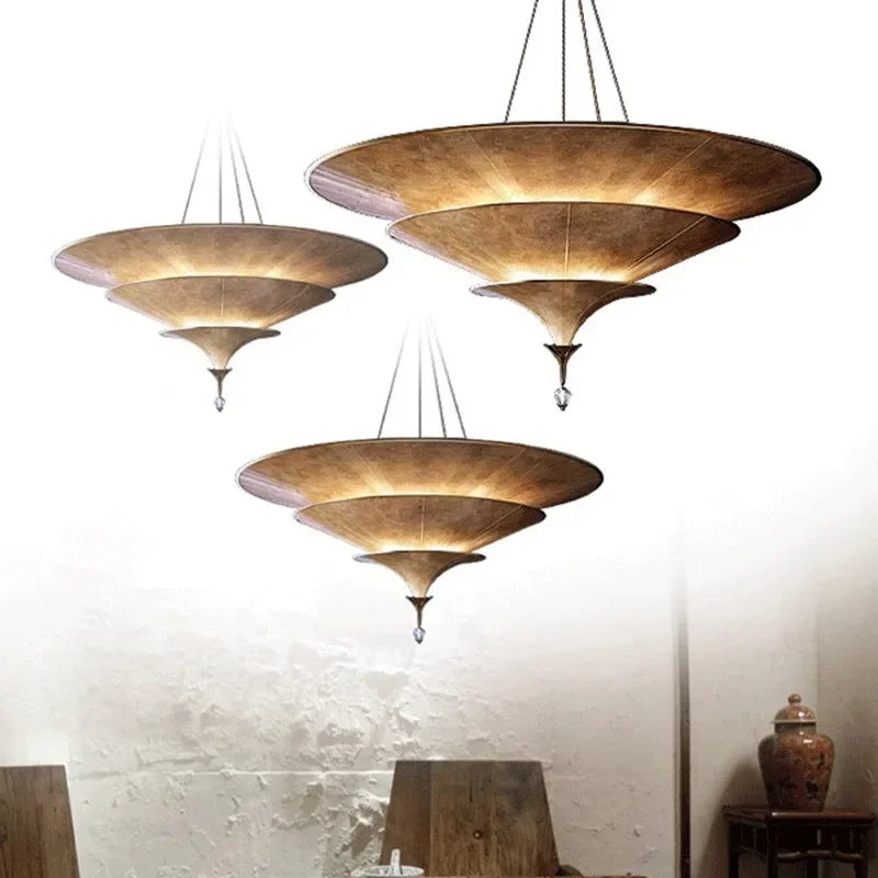 suspension vintage style asiatique wabi-sabi luminaire suspendu