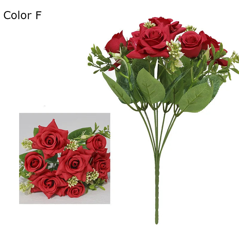 bouquet de fleurs artificielles pour décoration et cadeau