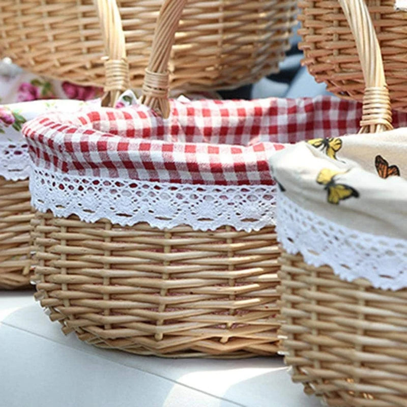 panier en osier ovale pour pique-nique mariage ou cadeau