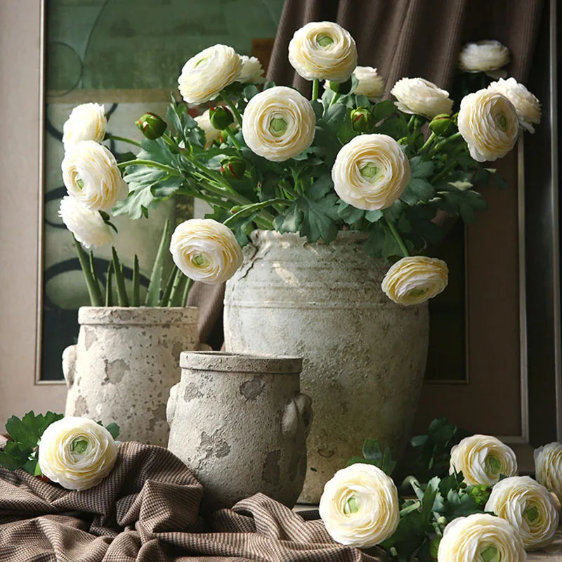 têtes de bouton d'or fleurs artificielles en soie décoration mariage