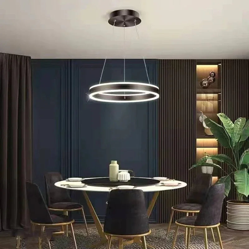 lustre led moderne réglable décoration maison luminaire suspendu