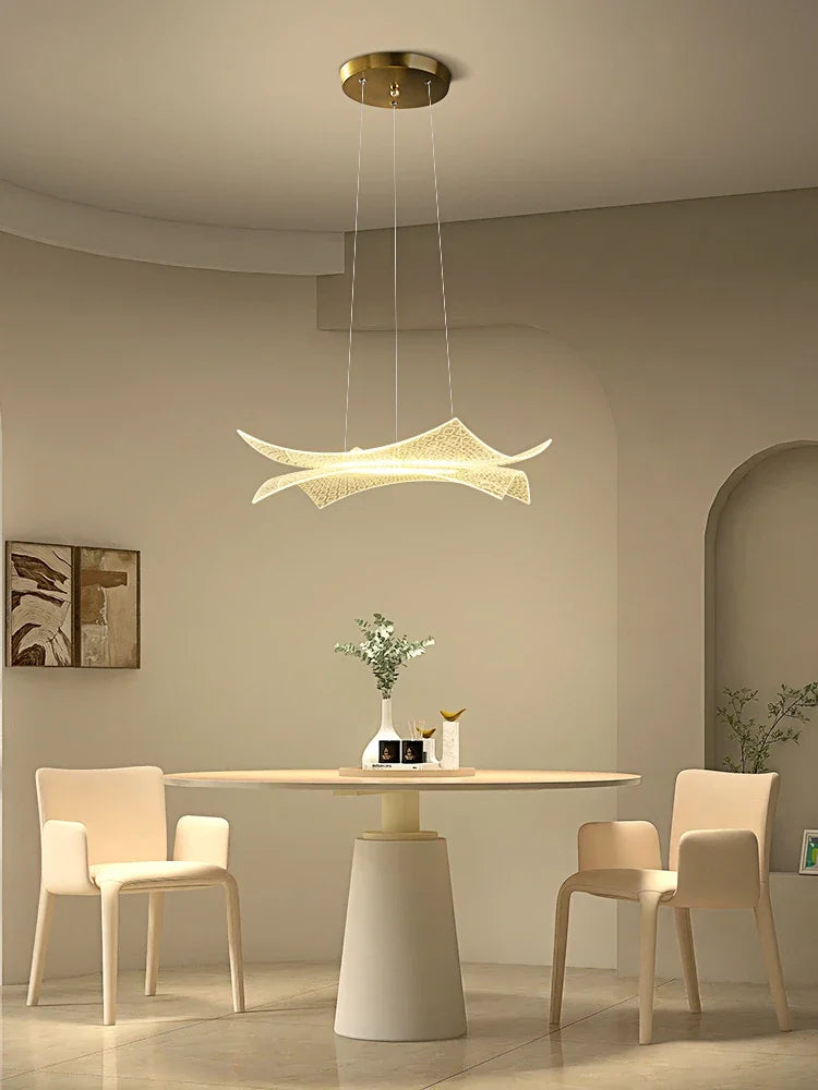 lustre en acrylique luxe créatif avec éclairage led décoratif