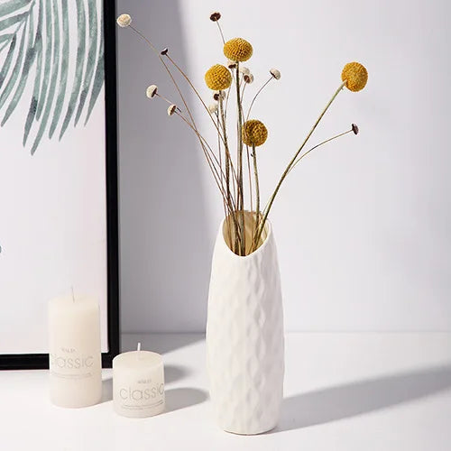 vase nordique en plastique pour fleurs décoratives modernes