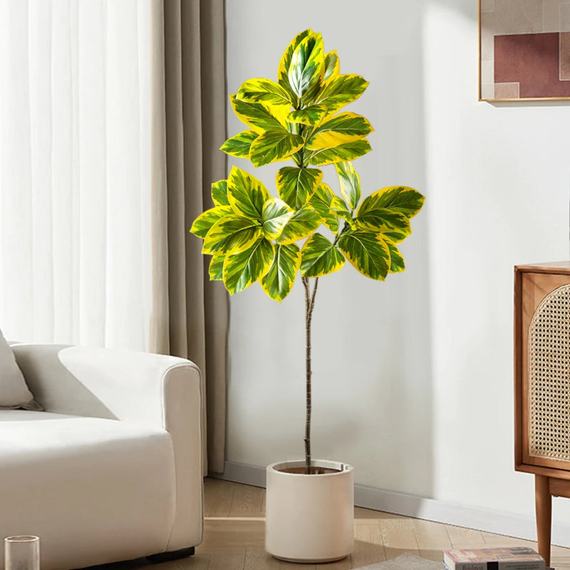 branche de banyan artificielle avec feuilles de magnolia pour décoration