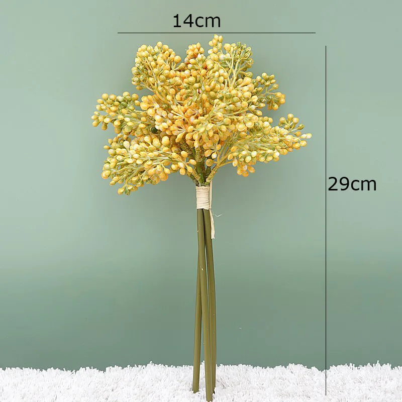 lot de 3 bouquets de riz artificiel pour décoration et arrangement floral