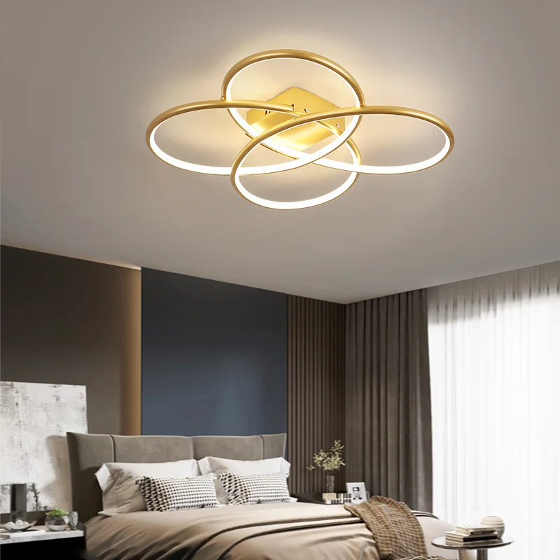 plafonnier led intelligent design moderne en forme de fleur