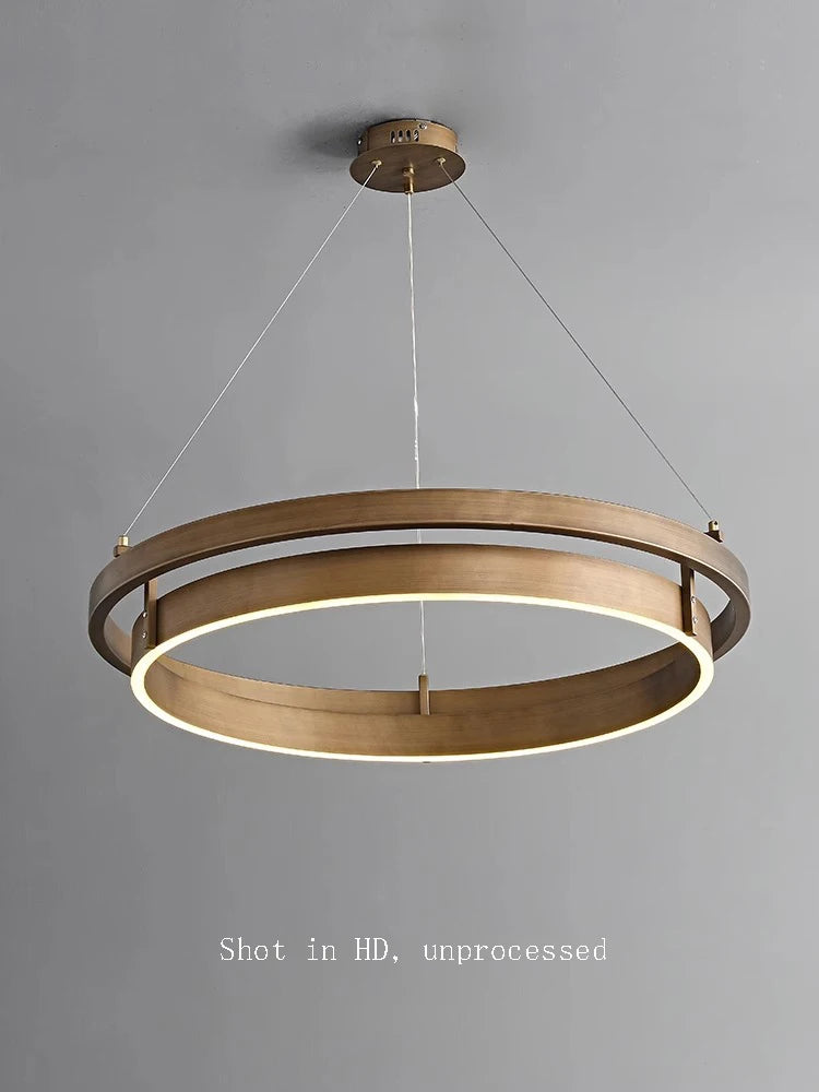 lustre créatif 	 en bronze avec suspension led