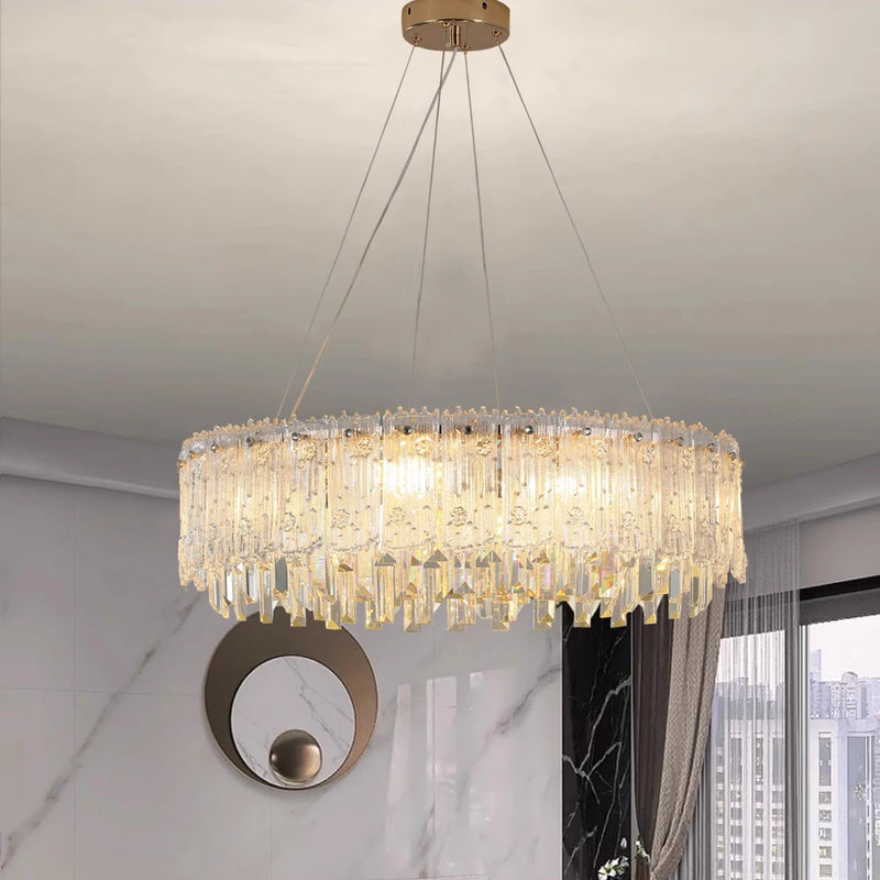 lustre moderne en cristal pour décoration haut de gamme