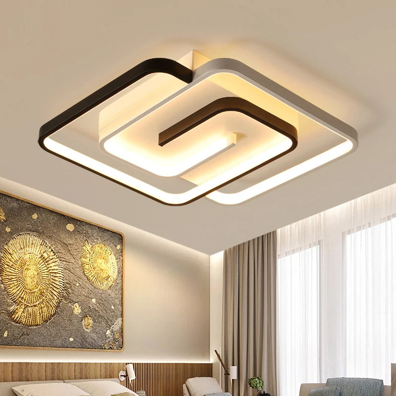 lustre led moderne carré pour intérieur luminaire