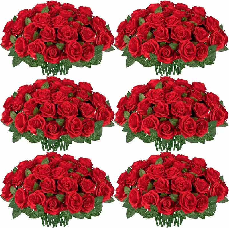 lot de 50 roses artificielles en soie pour décoration et événements festifs