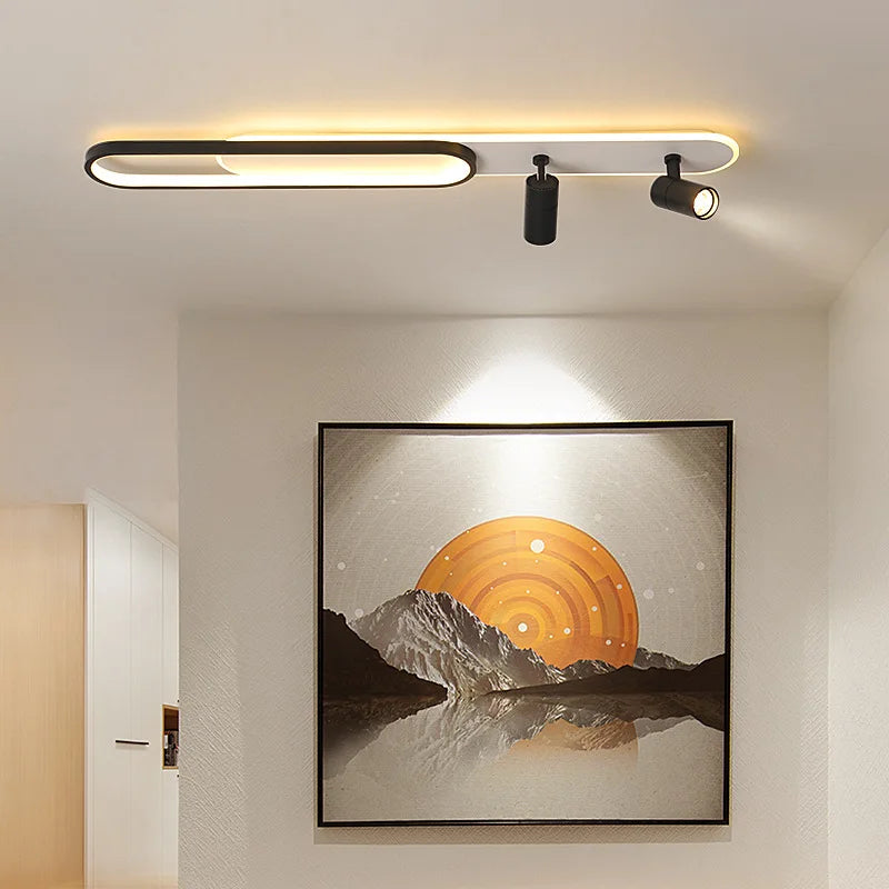 lampe de plafond moderne à leds avec projecteur décoratif