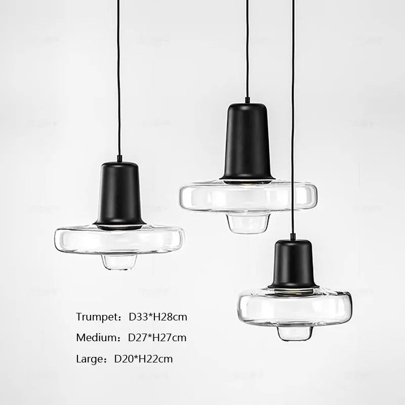 Suspension LED en verre au design nordique minimaliste