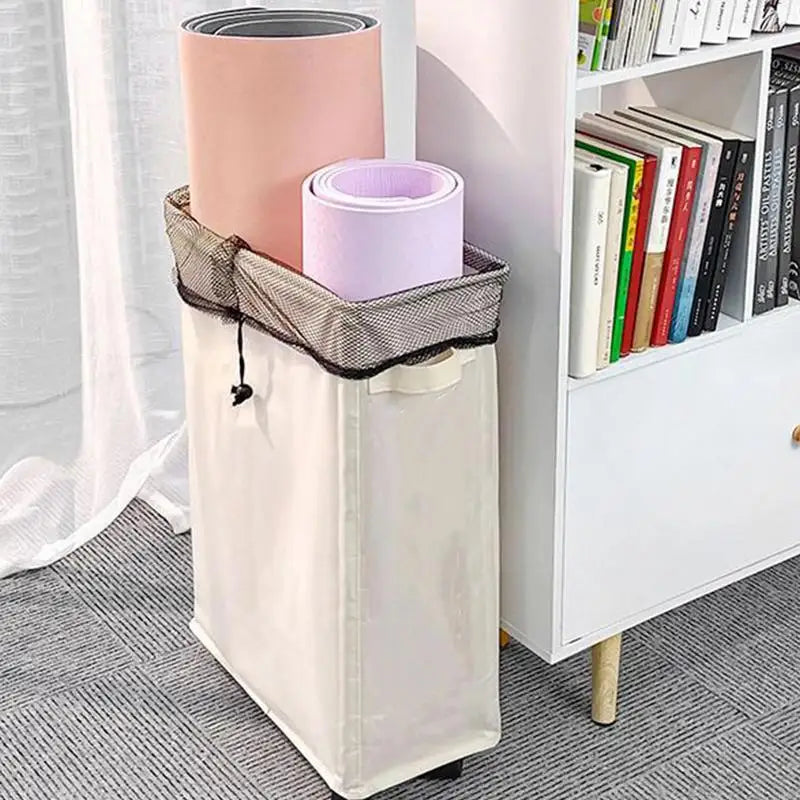 panier à linge pliable avec couvercle pour rangement pratique