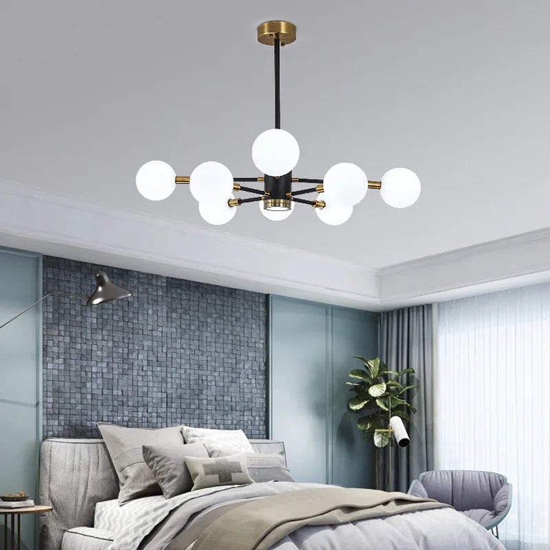 Nordic Bubble Glass Chandelier Pendant Lamp Ceiling Light Suspension Luminaire  for Living Room Bedroom