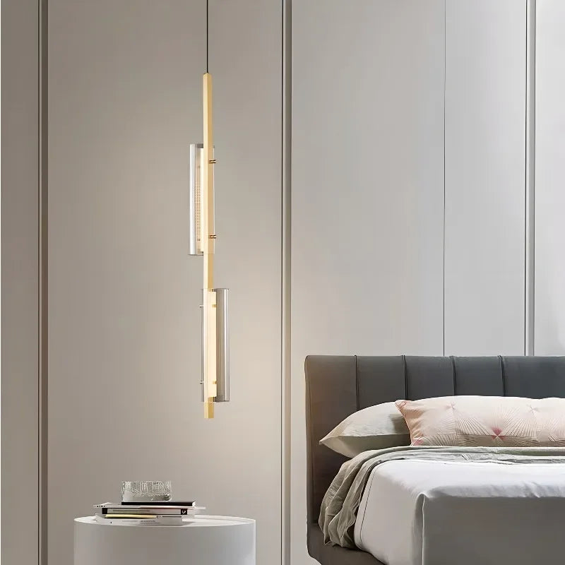 suspension à led en laiton pour décoration moderne intérieure