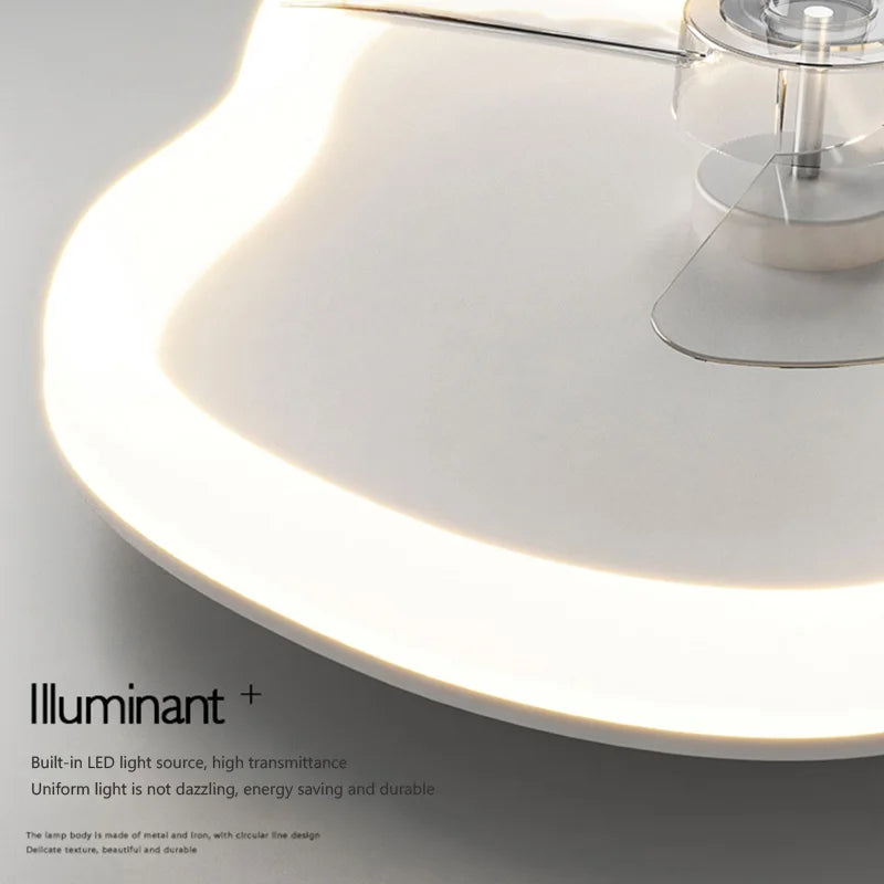 plafonnier minimaliste nordique avec lumière led et télécommande