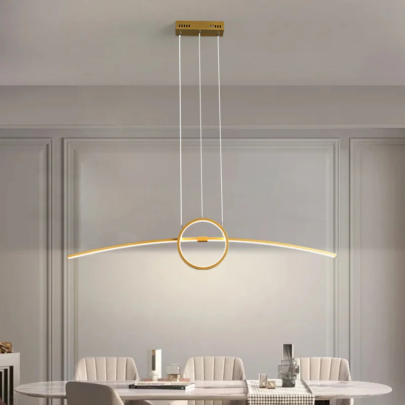 suspension led moderne pour éclairage intérieur design élégant