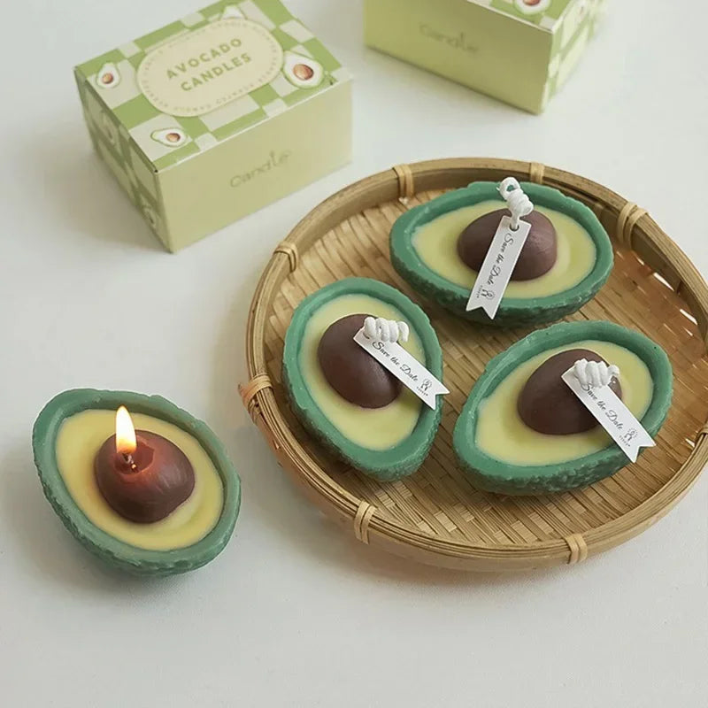 bougie parfumée aromathérapie imitation avocat en cire de soja