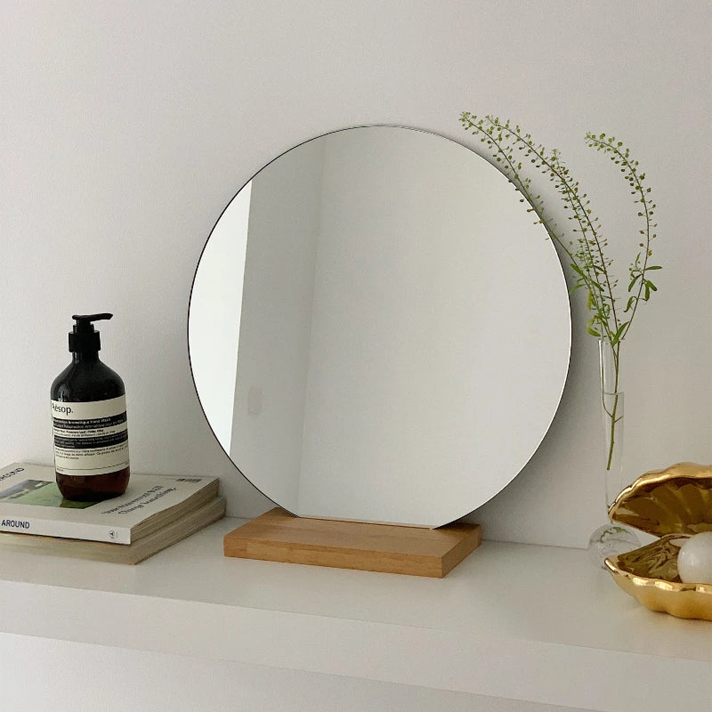 miroirs décoratifs ronds pour bureau de maquillage style nordique