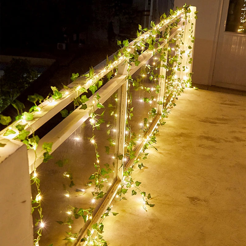 guirlande lumineuse led feuilles d'érable pour décoration de Noël