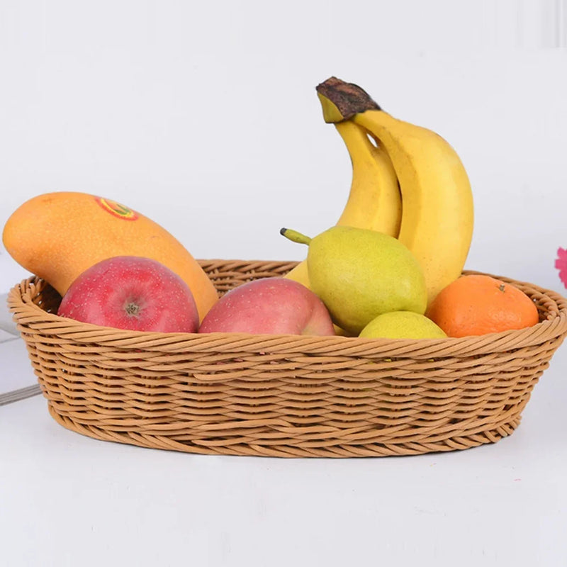 panier en rotin synthétique pour fruits et rangement