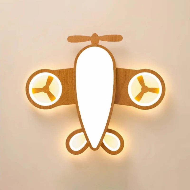 plafonnier led avion design nordique pour chambre enfant