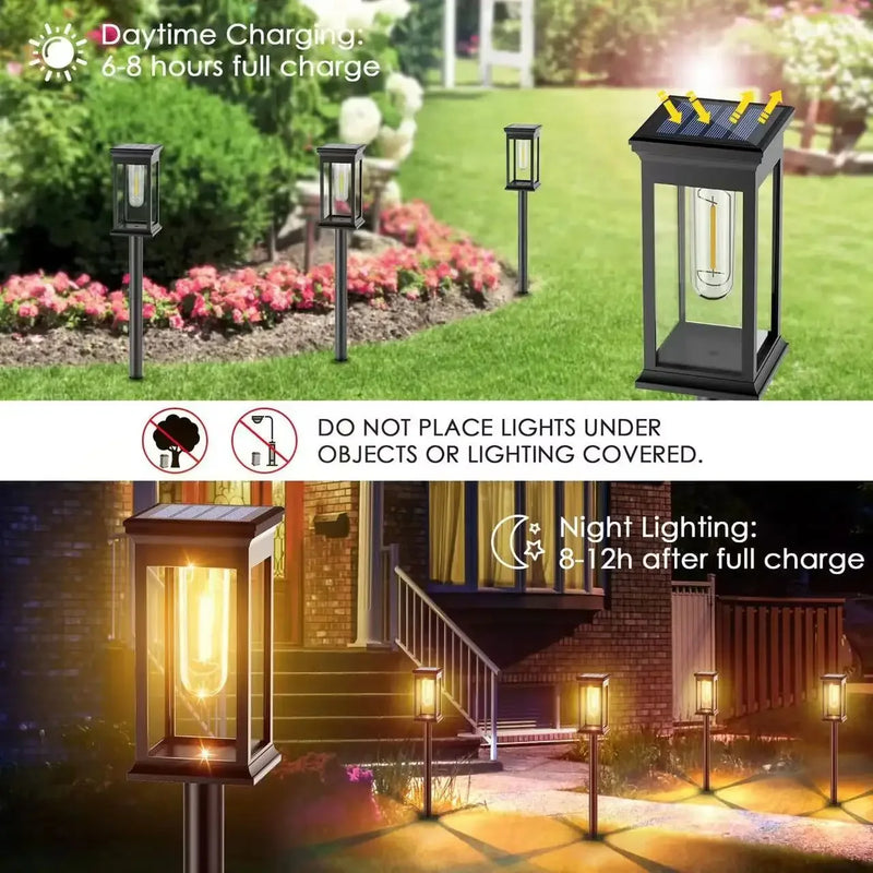 La voie solaire allume la lampe solaire extérieure de jardin de voie imperméabilisent les lumières de paysage allée de passerelle pelouse Patio jardin décoratif