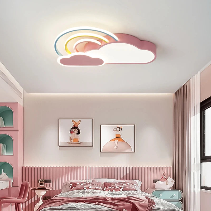 plafonnier nuage arc en ciel pour chambre d enfant décorative et chaleureuse