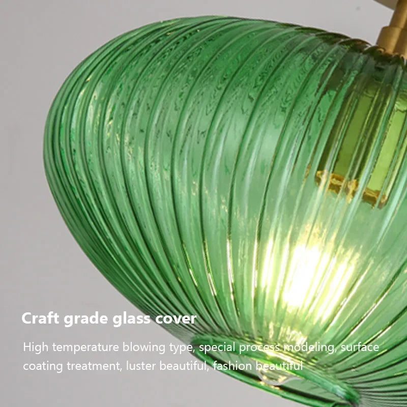 plafonnier led en verre nordique minimaliste pour intérieur