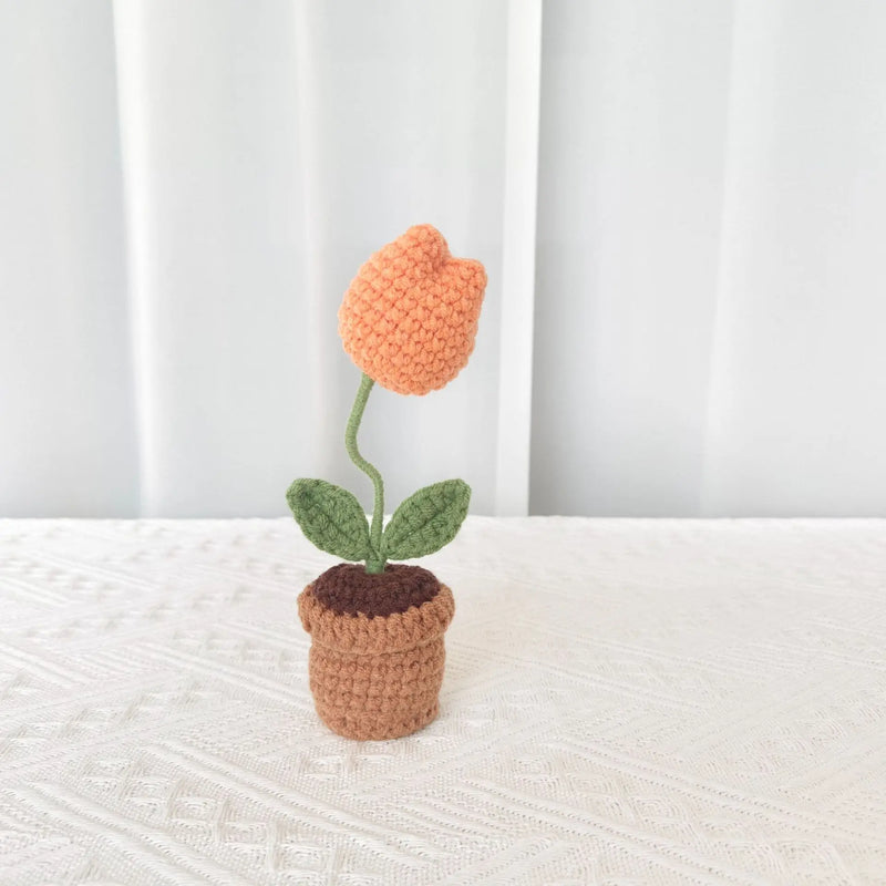 plante en pot tricotée à la main pour cadeau décoratif de saint valentin