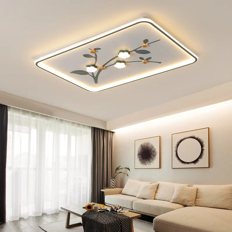 plafonnier led design floral pour décoration moderne de plafond