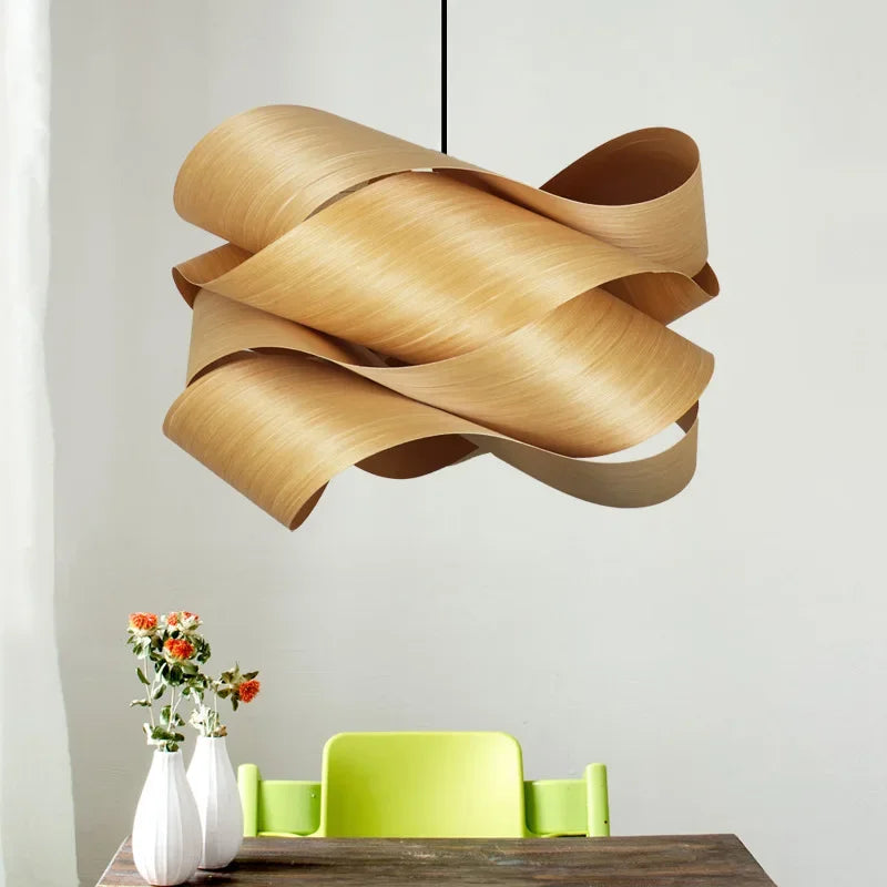 suspension en peau de bois créative d'asie du sud-est moderne et simple