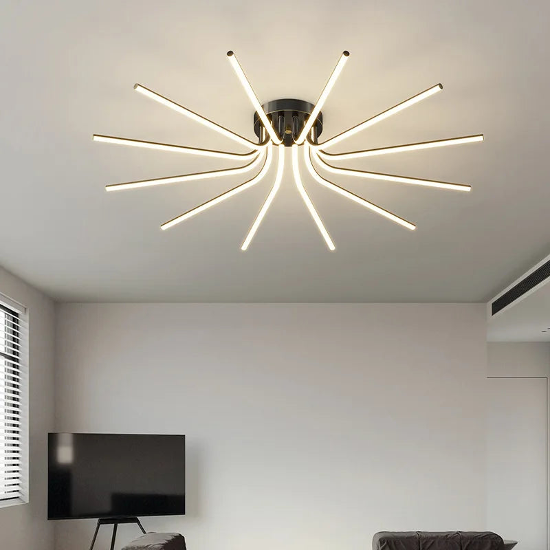 lustre led moderne minimaliste pour éclairage intérieur varié