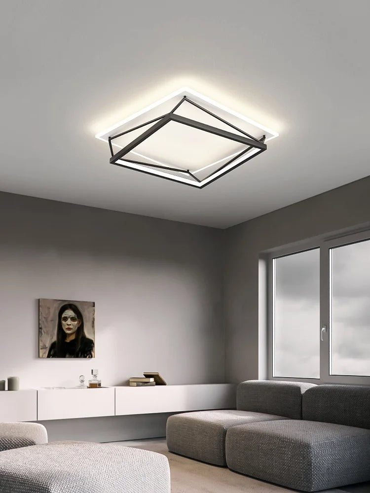 plafonnier led design géométrique minimaliste nordique