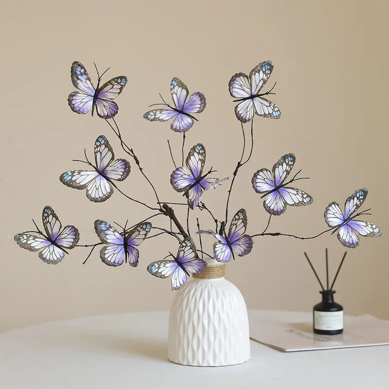 branche de fleur de papillon artificielle pour décoration créative et mariage