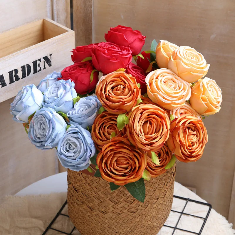 bouquets de roses artificielles pour décoration de mariage et artisanat