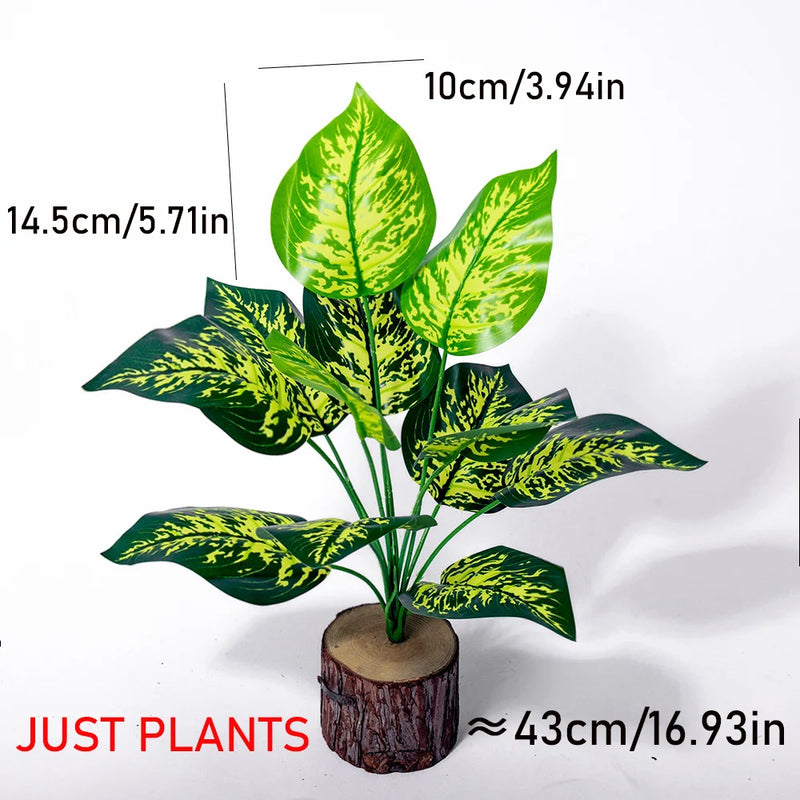 arbre artificiel monstera feuillage tropical pour décoration intérieure et extérieure