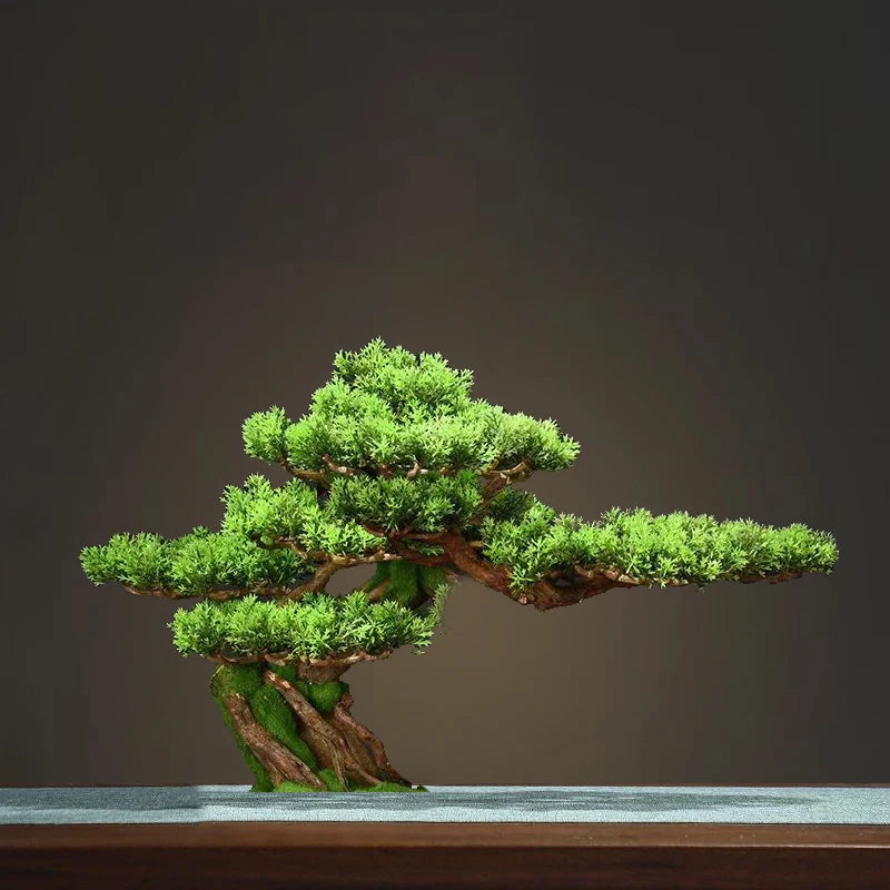 décoration intérieure faux arbre bonsaï style chinois pour un paysage apaisant