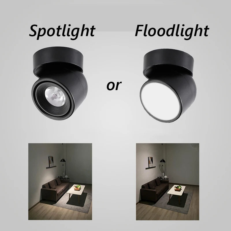 spot led moderne 360° réglable en aluminium pour intérieur