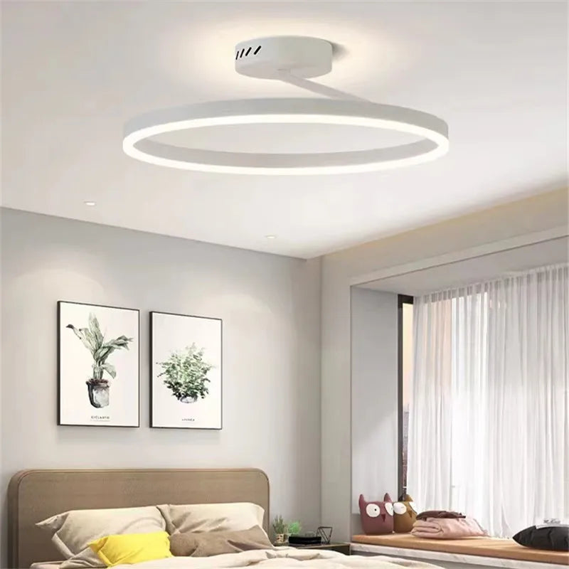 plafonnier annulaire led design nordique éclairage minimaliste pour intérieur