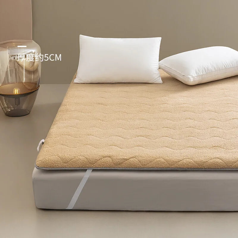 matelas pliable en velours d'agneau pour dortoir étudiant