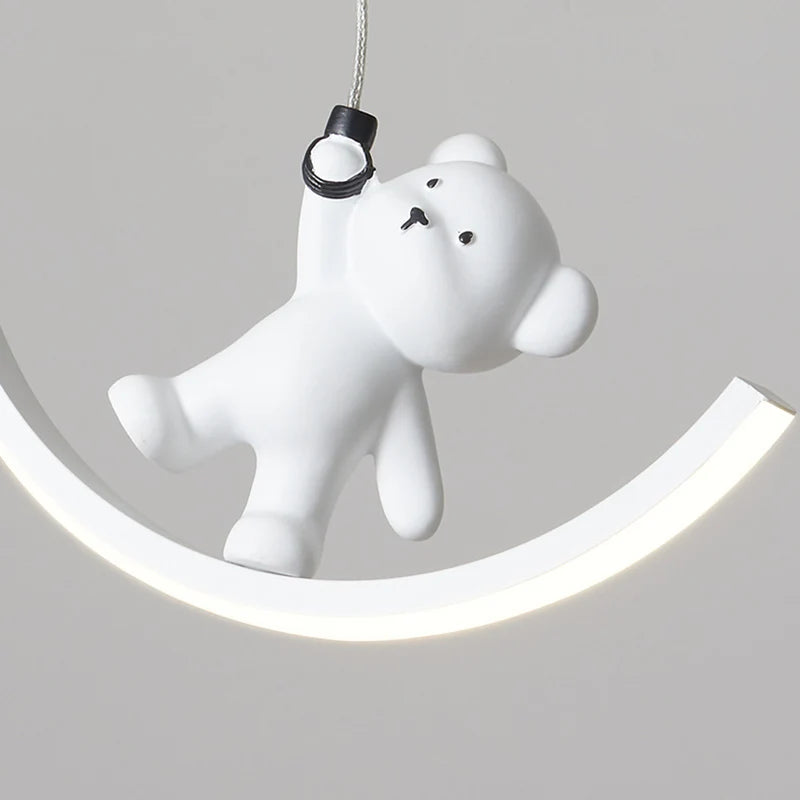 suspension led enfant motif dauphin et ours