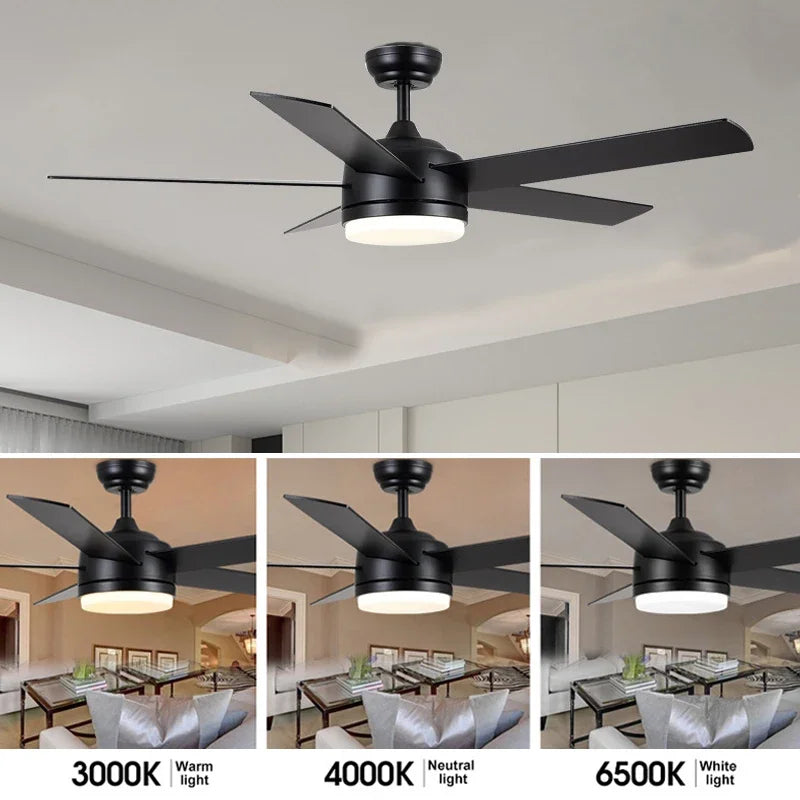 3 Blade Silent Motor 52 Inch High Wind Ceiling Light With Suitable For LED Ceiling Fan Remote Control In Living Room And Dining