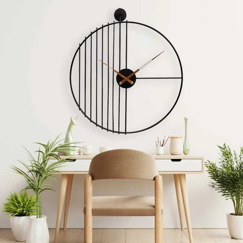 horloge murale moderne et silencieuse pour décoration intérieure