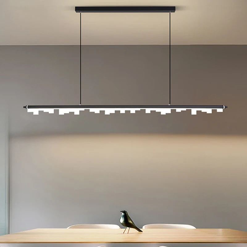 lustre minimaliste moderne en or noir pour éclairage suspendu