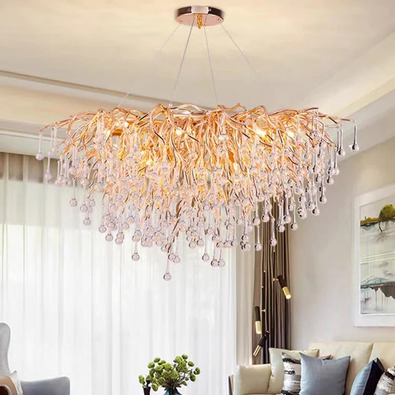 lustre en cristal pour éclairage créatif et décoration élégante