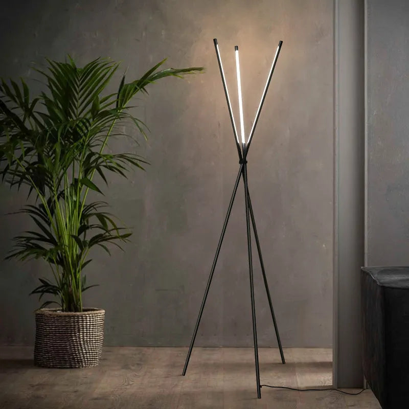 Lampadaire LED minimaliste et créatif en aluminium