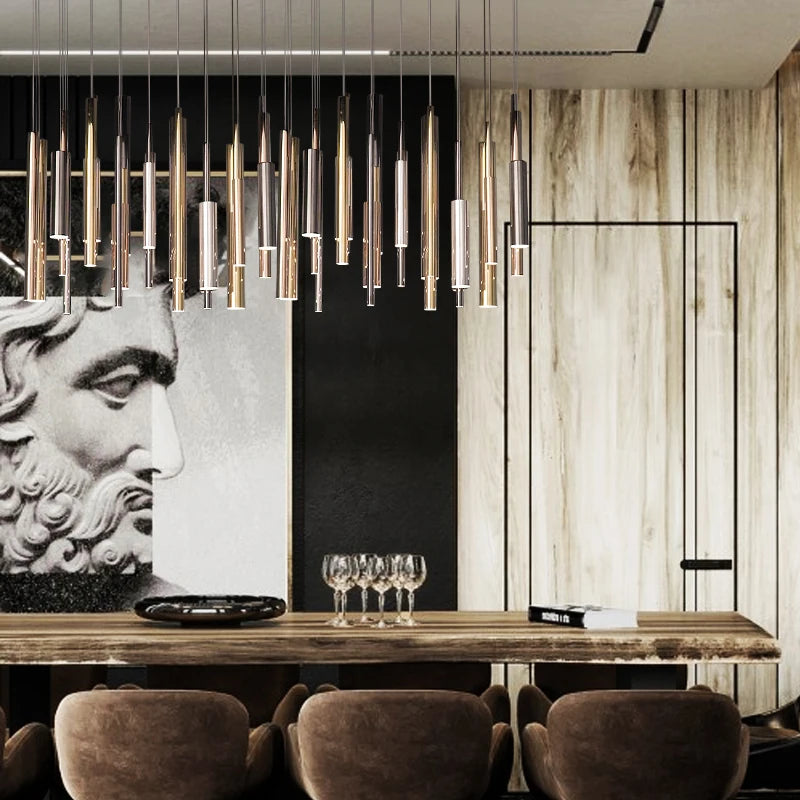 lustre d'art postmoderne de luxe pour restaurant nordique